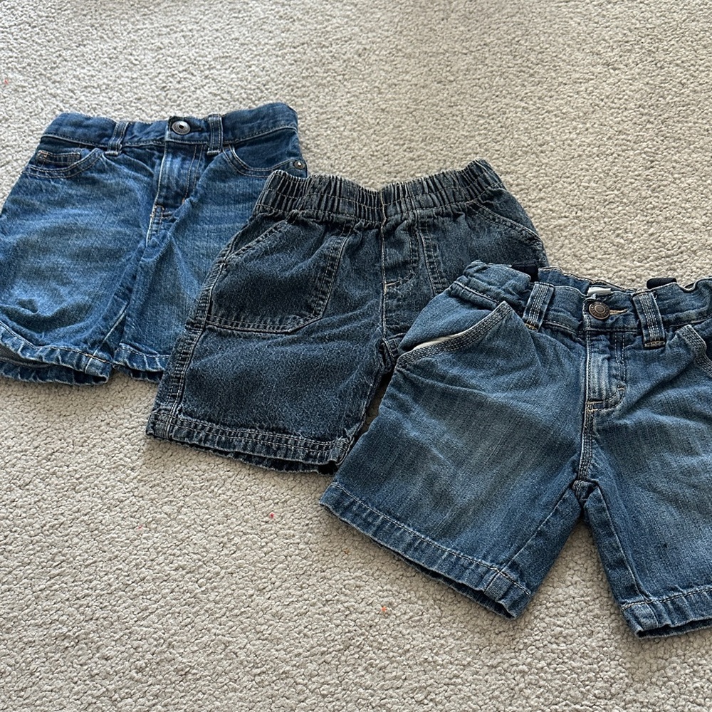 Old Navy Kids Denim Shorts Trio - Blue